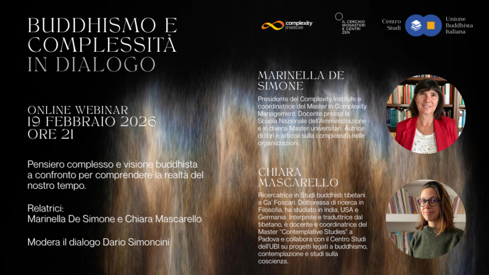 Locandina Buddhismo e Complessità